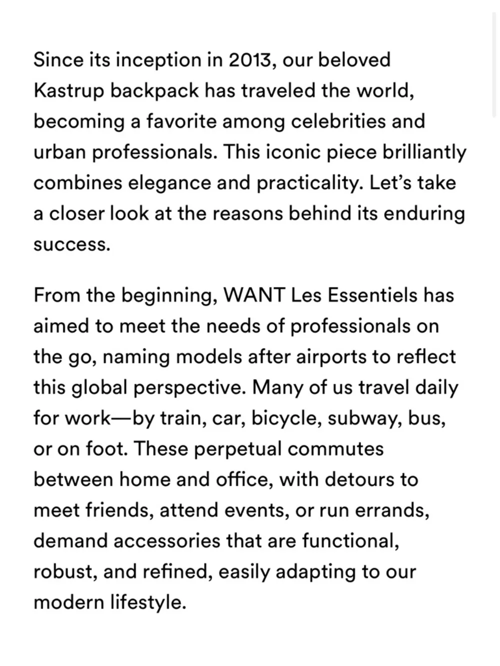 WANT Les Essentiels Smooth Leather  Backpack w/Lock